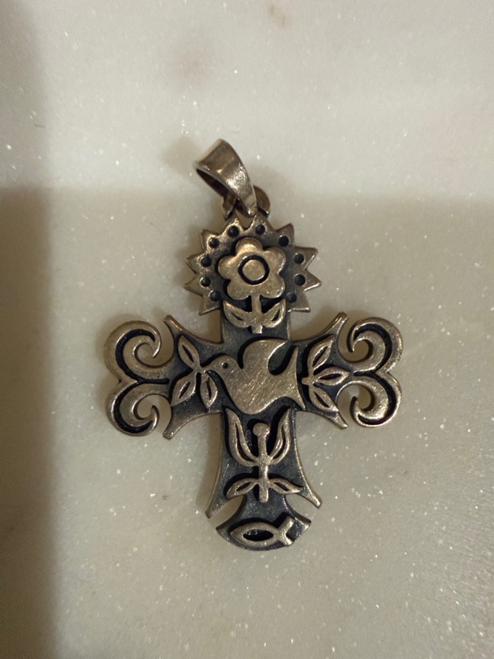 James Avery Retired La Primavera Cross Pendant